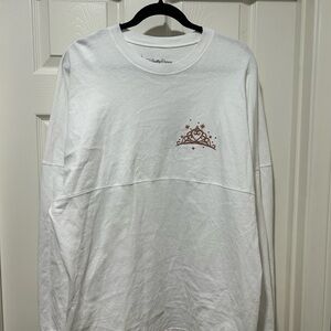 Disney White and Brown Long Sleeve Tee